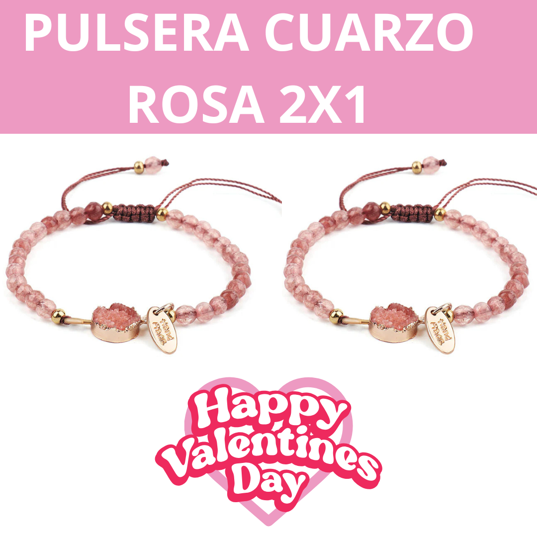 Pulsera "Cuarzo Rosa de la Suerte" OFERTA 2X1